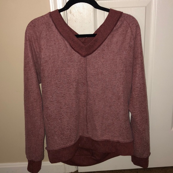 Rustic Red Sweater with open back design - Picture 1 of 3
